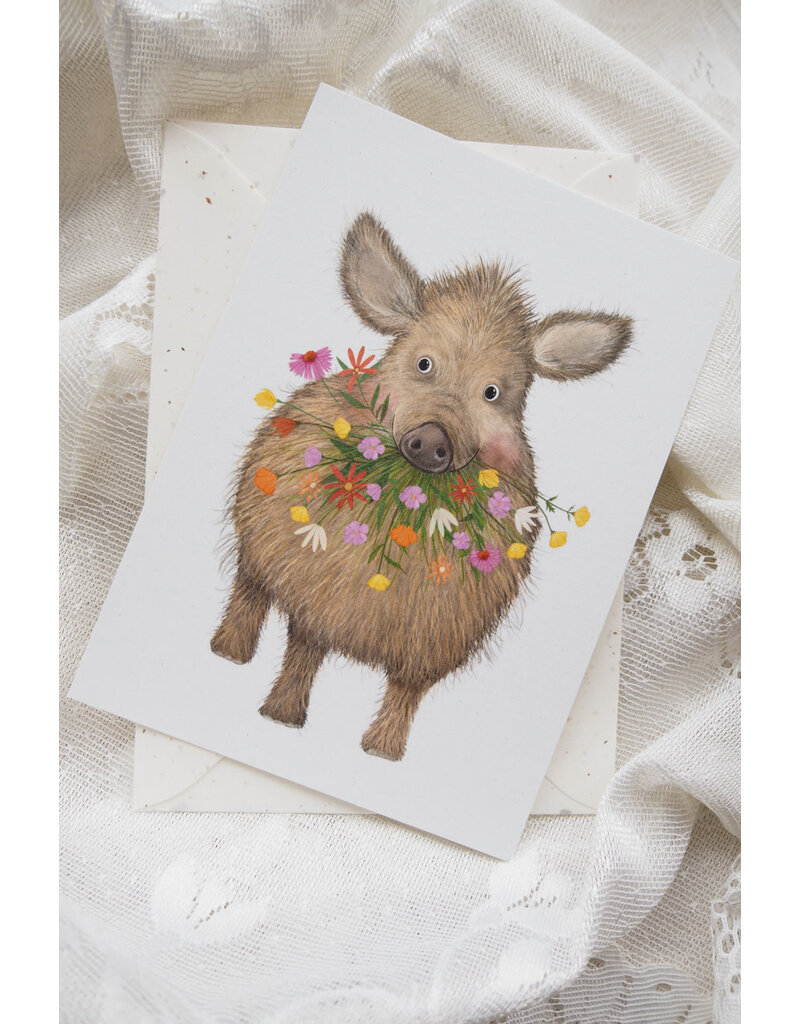 Getekenddoorzusje Dubbele Kaart Zwijntje