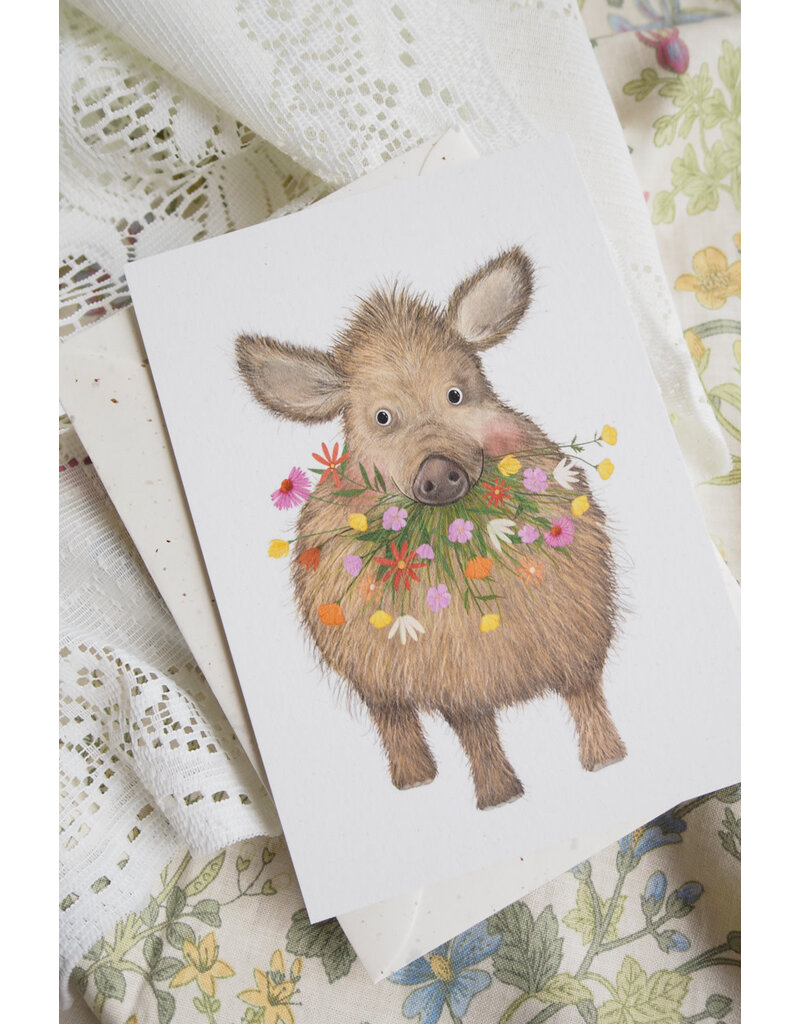 Getekenddoorzusje Dubbele Kaart Zwijntje