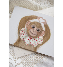 Getekenddoorzusje Dubbele Kaart Hartje voor Jou