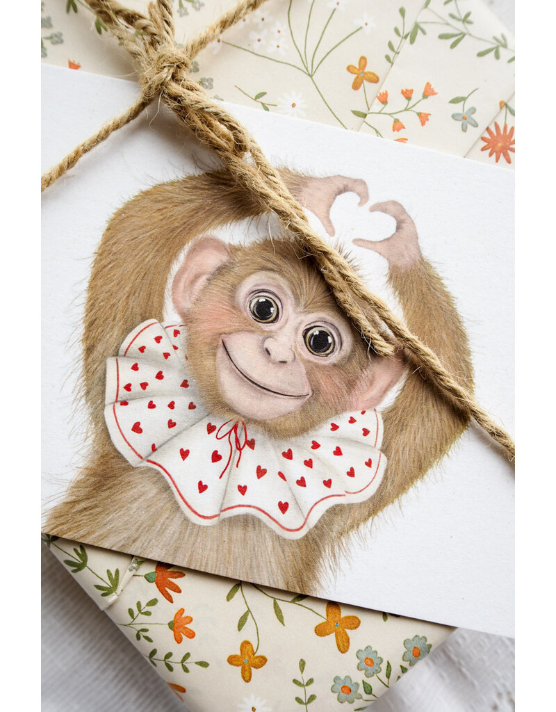 Getekenddoorzusje Dubbele Kaart Hartje voor Jou