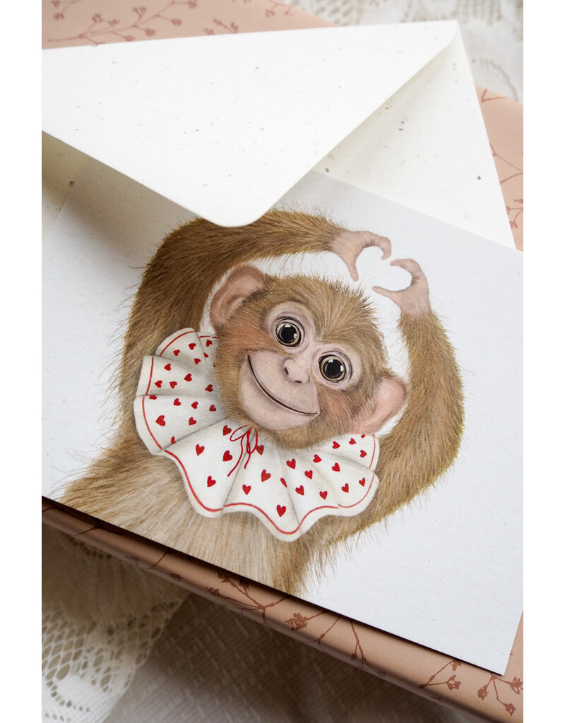 Getekenddoorzusje Dubbele Kaart Hartje voor Jou