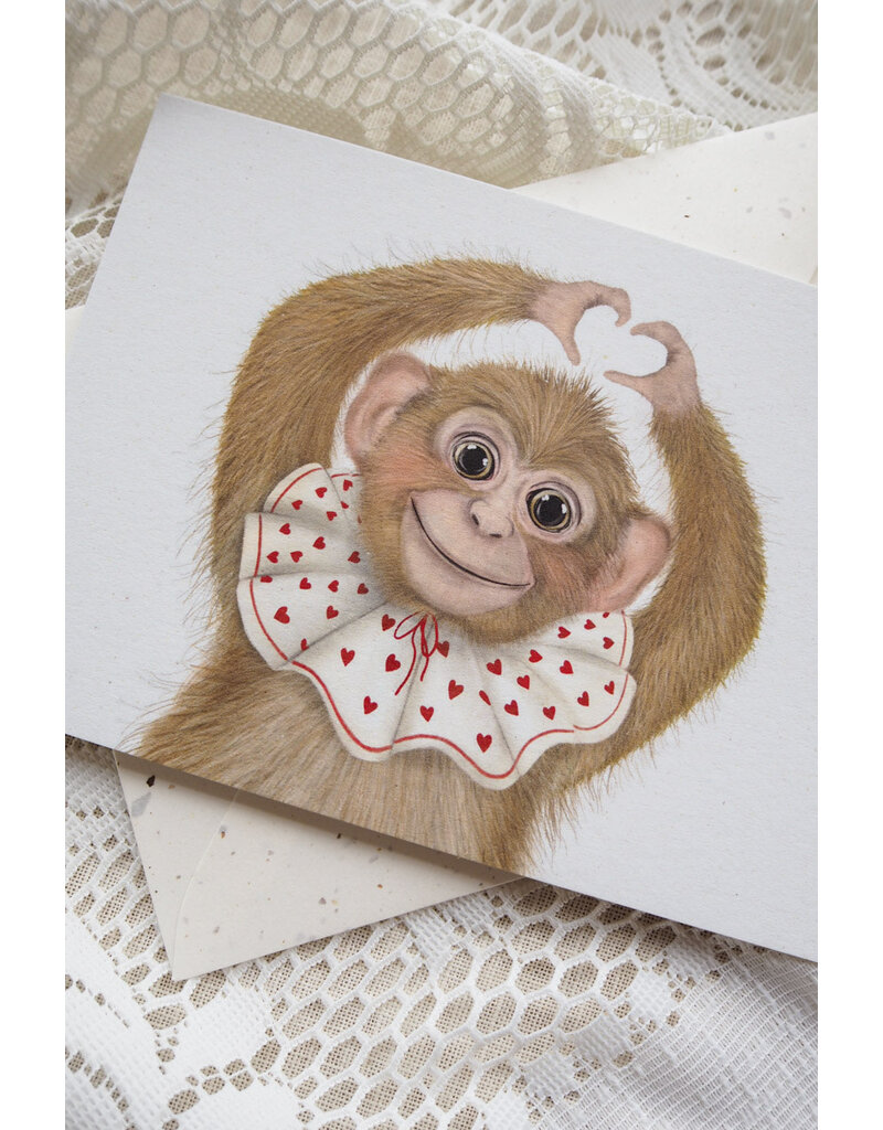 Getekenddoorzusje Dubbele Kaart Hartje voor Jou