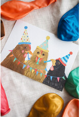 Getekenddoorzusje Dubbele Kaart Kippenfeest