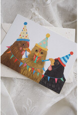 Getekenddoorzusje Dubbele Kaart Kippenfeest