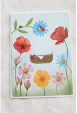 Getekenddoorzusje Dubbele Kaart Bloemenkind