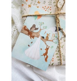 Getekenddoorzusje Dubbele Kaart De komst van een kleintje