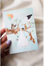 Getekenddoorzusje Dubbele Kaart De komst van een kleintje