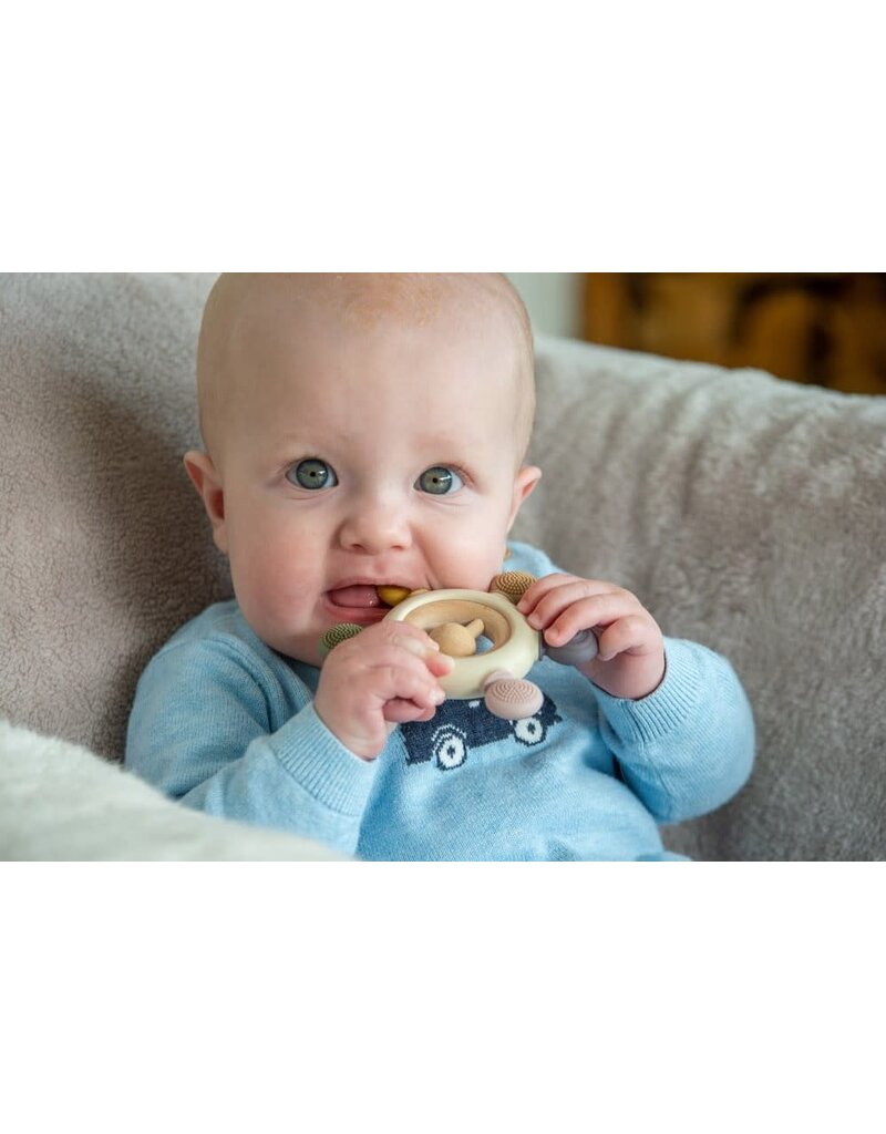 Tickit Silisoft Rammelaar Bijtspeelgoed (Aarde Kleuren)