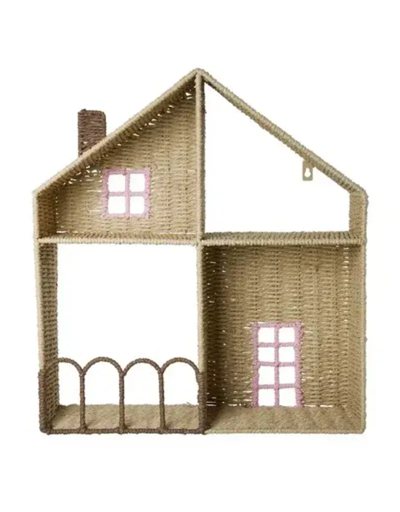 Rice Wandplank huis roze