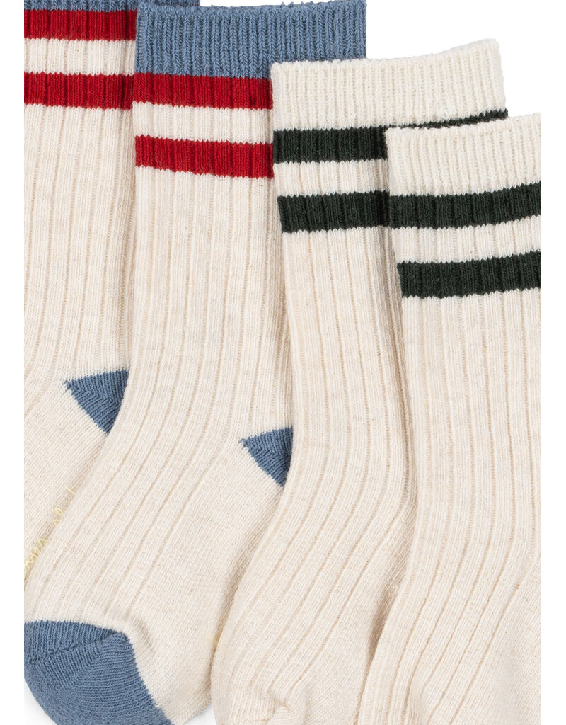 Konges Sløjd 2 Pack Rib Socks Pearl Blue