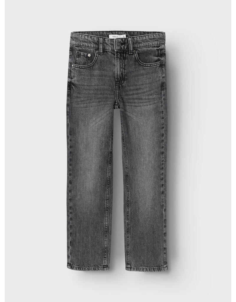 name it Ryan Straight Jeans Dark Grey Denim