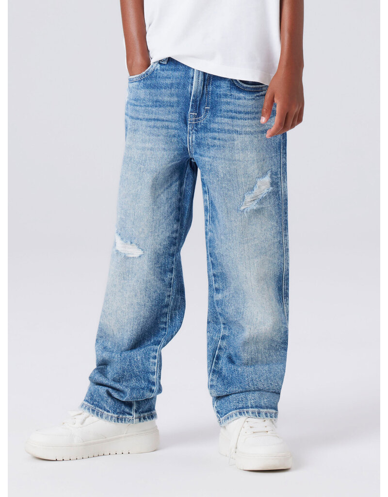 name it Ryan Straight Jeans Medium Blue Denim