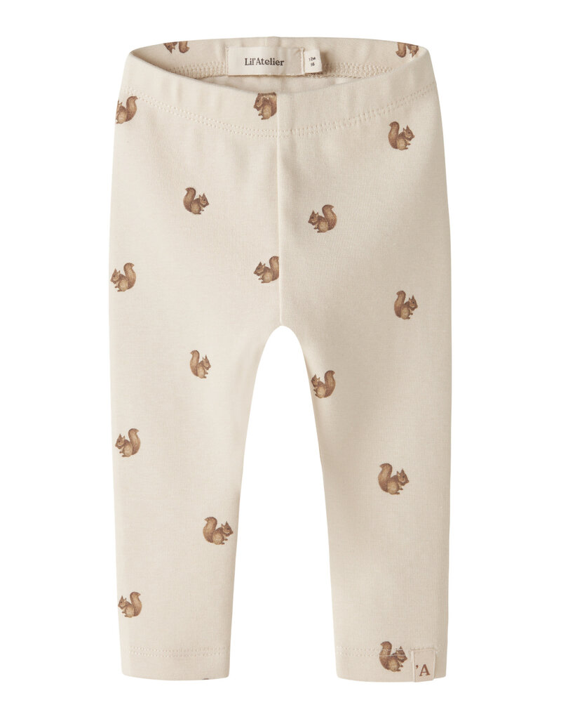 Lil' Atelier Layo Kim Slim Leggings Turtledove Squirrel