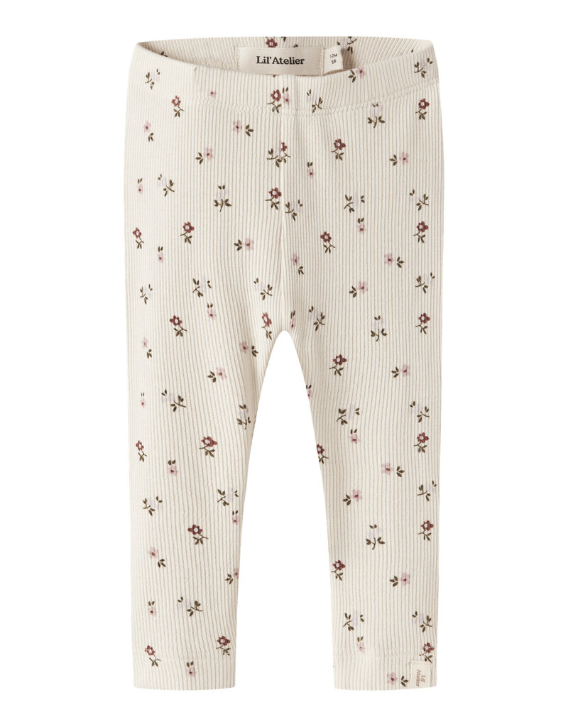Lil' Atelier Gago Slim Leggins Baby Turtledove Floral