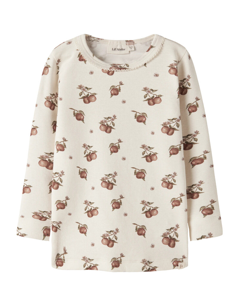 Lil' Atelier Gayo Sig Slim Top Turtledove Apples