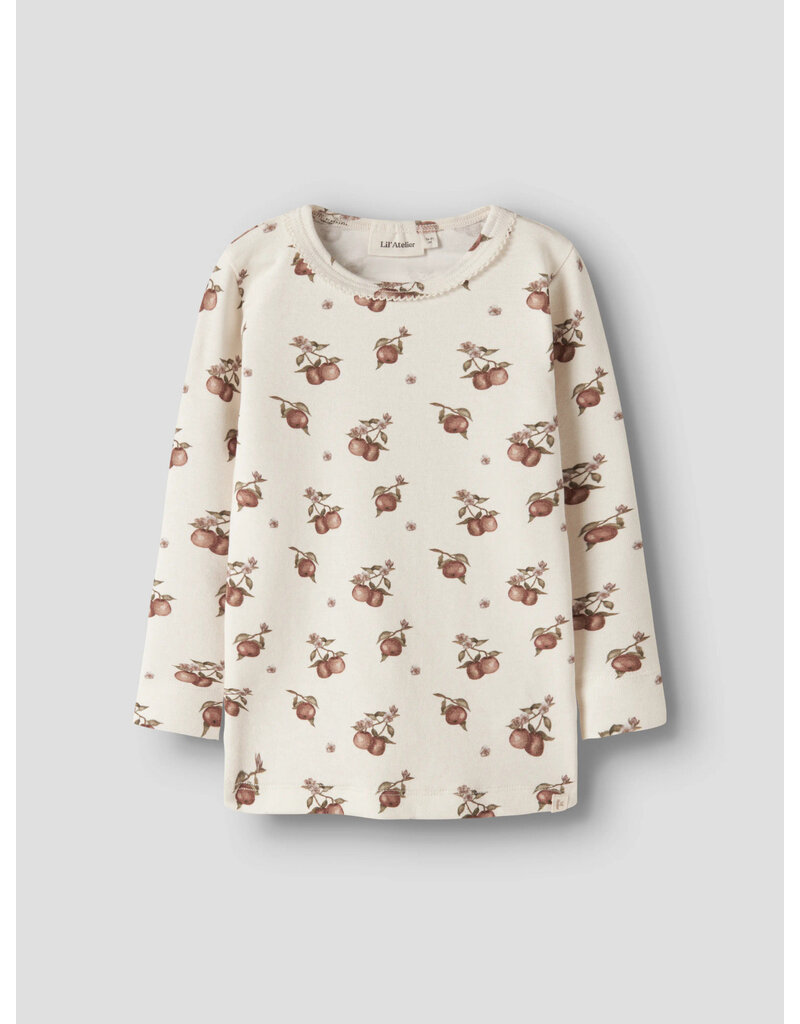 Lil' Atelier Gayo Sig Slim Top Turtledove Apples