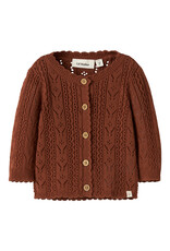 Lil' Atelier Kajsa Kas Knit Cardigan Maple Syrup