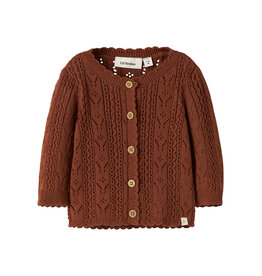 Lil' Atelier Kajsa Kas Knit Cardigan Maple Syrup