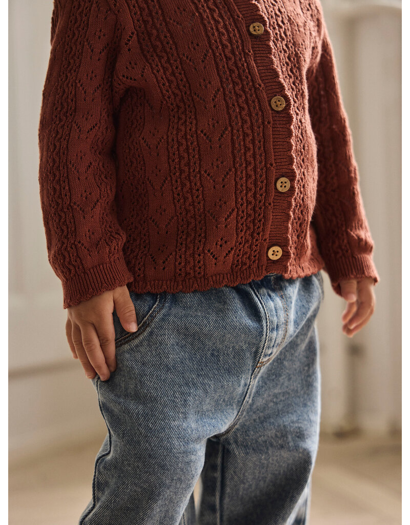 Lil' Atelier Kajsa Kas Knit Cardigan Maple Syrup