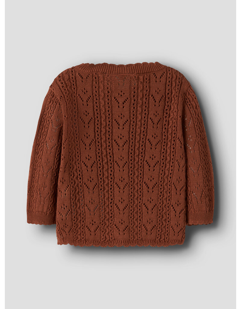 Lil' Atelier Kajsa Kas Knit Cardigan Maple Syrup