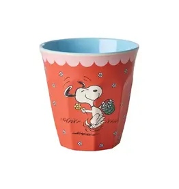 Rice Melamine Cup with Red Snoopy Print