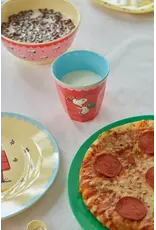 Rice Melamine Cup with Red Snoopy Print