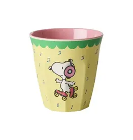 Rice Melamine Cup with Yellow Snoopy Print