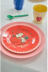 Rice Melamine Cup with Cream Snoopy Print
