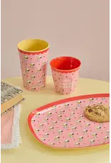 Rice Melamine Cup with Pink Snoopy Print