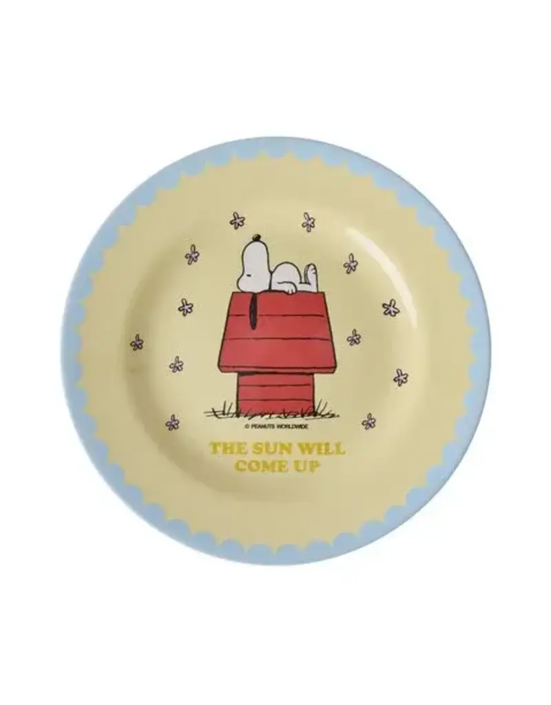 Rice Melamine Side Plate with Cream Snoopy