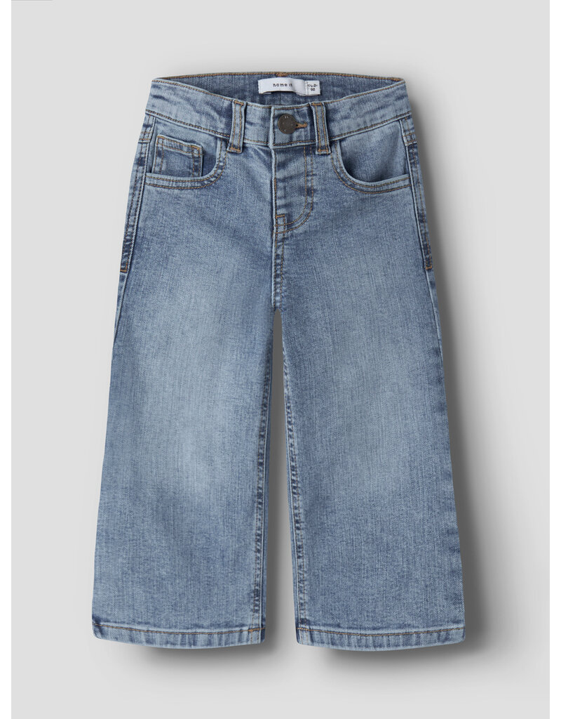 name it Rose Wide Jeans Mini Medium Blue Denim