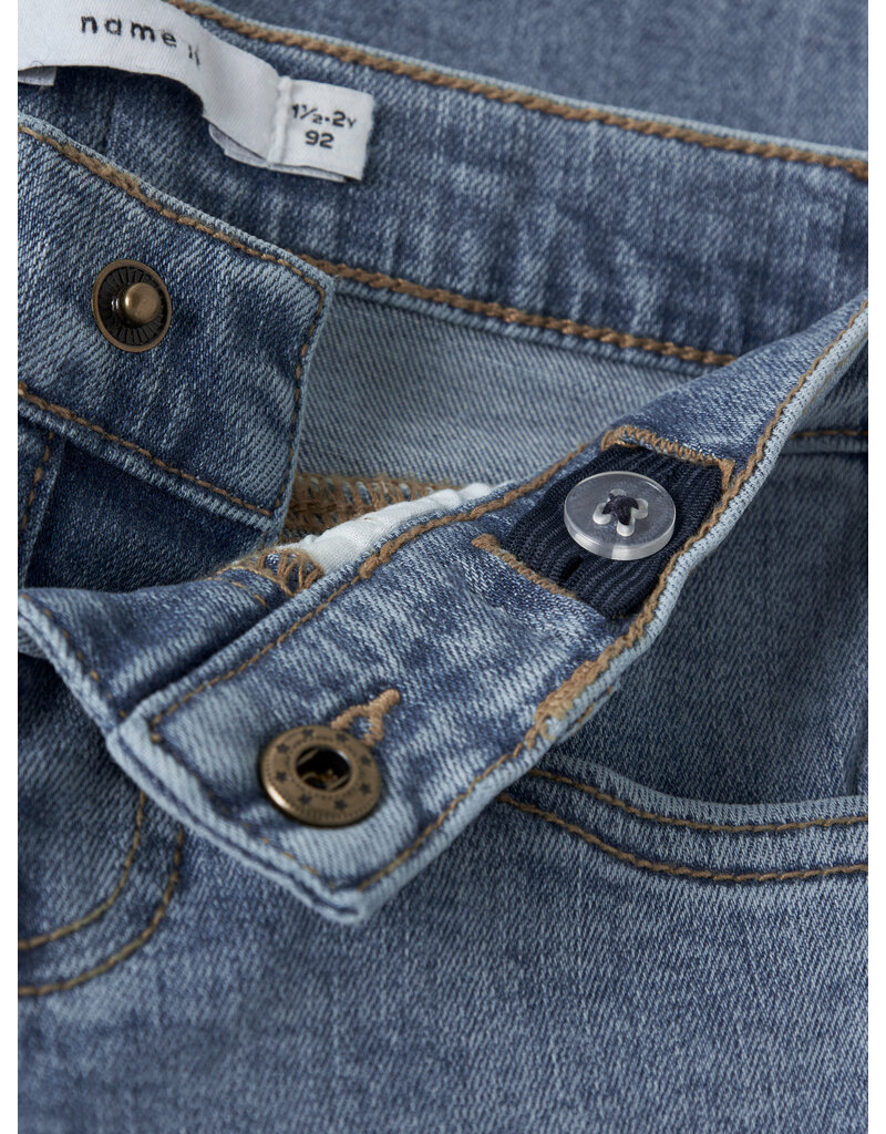 name it Rose Wide Jeans Mini Medium Blue Denim
