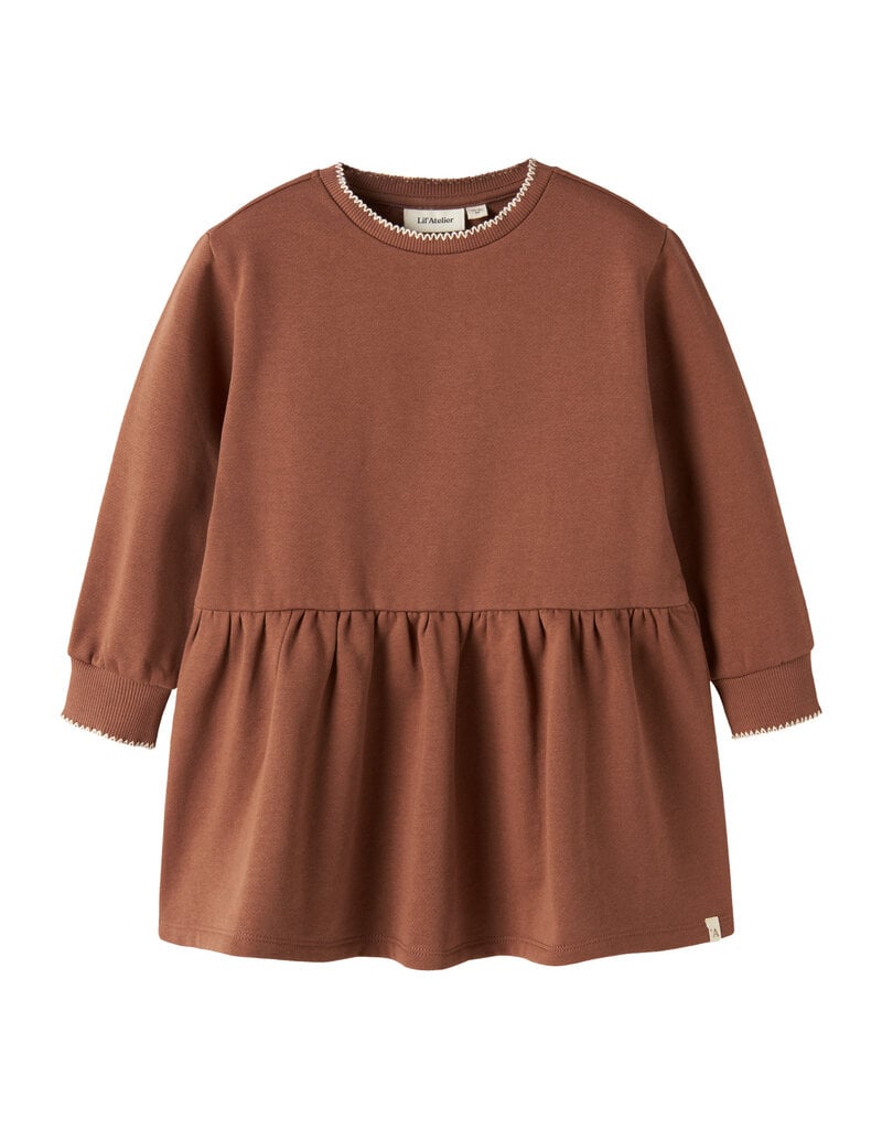 Lil' Atelier Kilano Ruj Loose Sweat Dress Maple Syrup