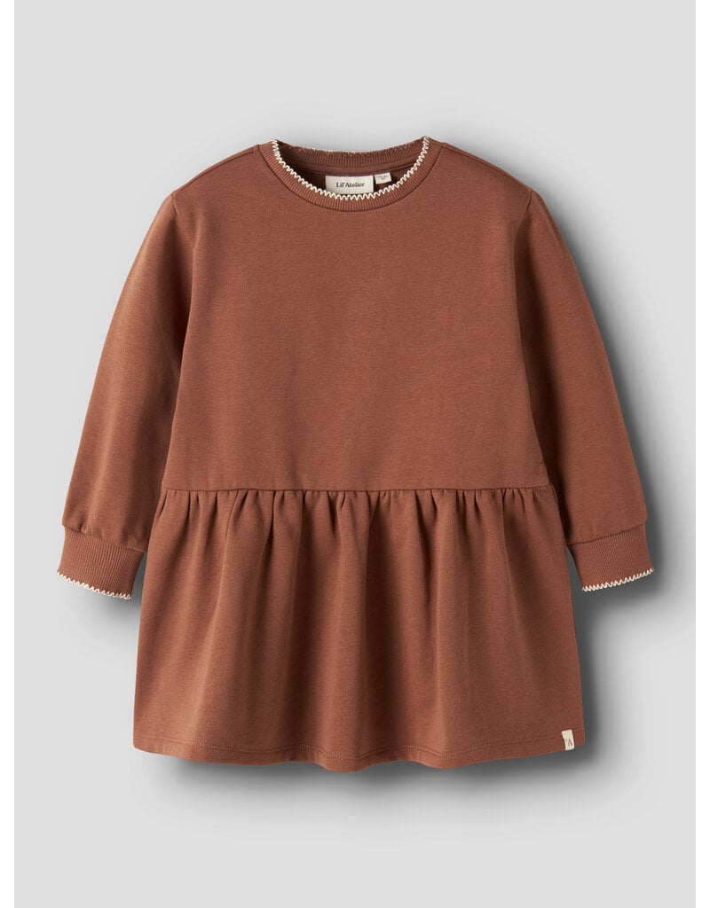 Lil' Atelier Kilano Ruj Loose Sweat Dress Maple Syrup