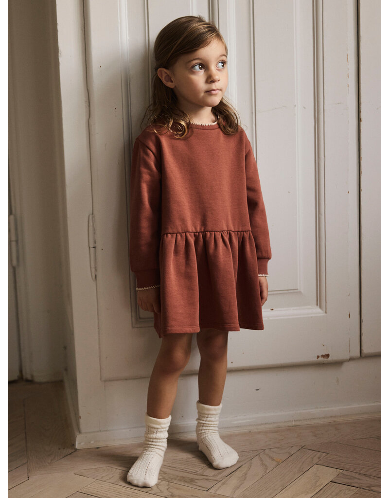 Lil' Atelier Kilano Ruj Loose Sweat Dress Maple Syrup