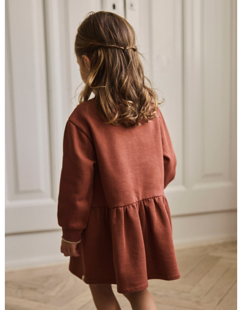 Lil' Atelier Kilano Ruj Loose Sweat Dress Maple Syrup
