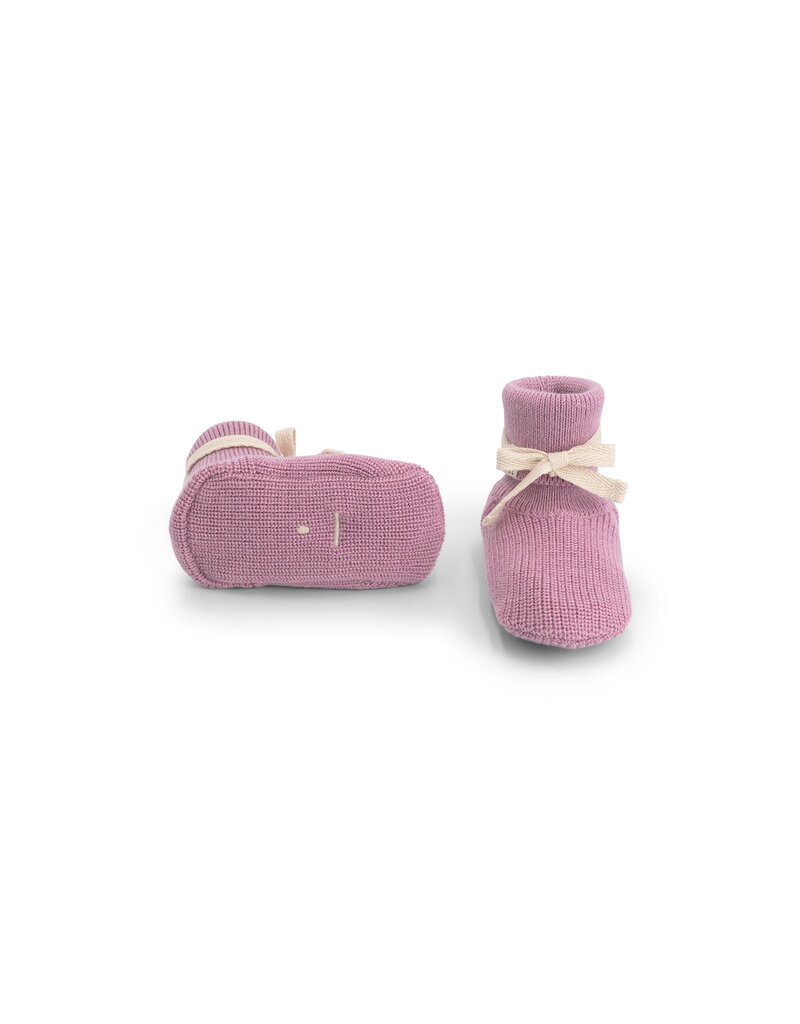 Gray Label Baby Knitted Booties Bubblegum