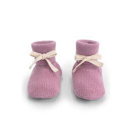Gray Label Baby Knitted Booties Bubblegum