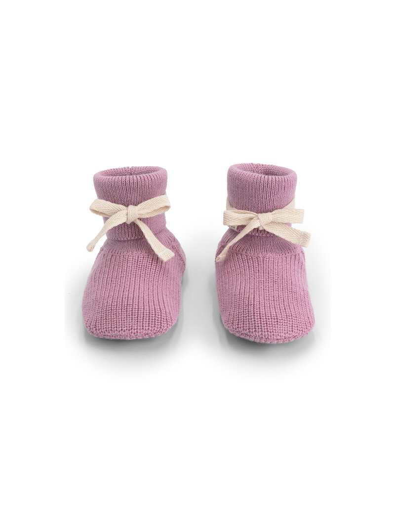 Gray Label Baby Knitted Booties Bubblegum