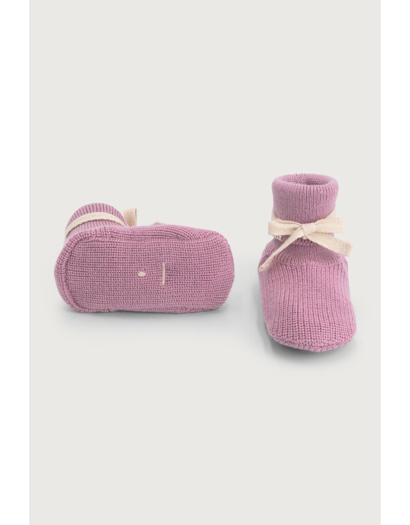 Gray Label Baby Knitted Booties Bubblegum