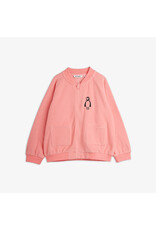 Mini Rodini Penguin emb microfleece jacket Pink