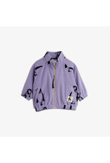 Mini Rodini Penguin aop fleece jacket purple
