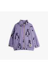 Mini Rodini Penguin aop fleece jacket purple