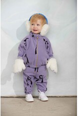Mini Rodini Penguin aop fleece jacket purple