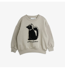 Mini Rodini Skunk chenille sweatshirt grey