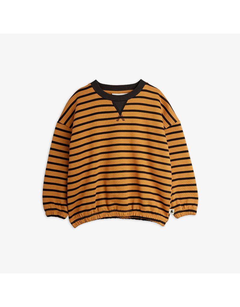 Mini Rodini Striped aop sweatshirt brown