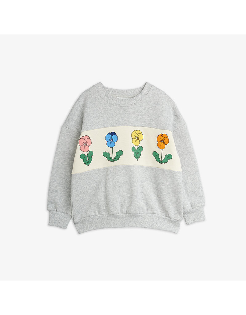 Mini Rodini Violas panel sweatshirt grey melange