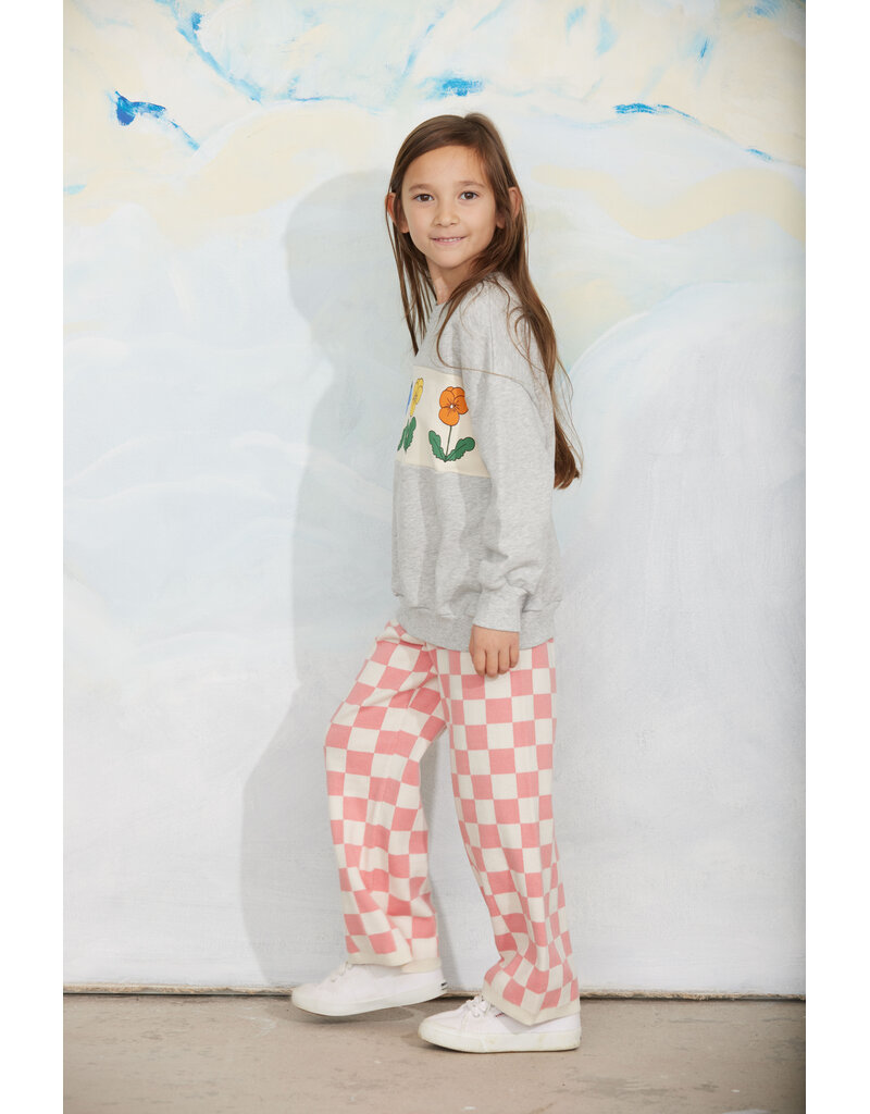 Mini Rodini Violas panel sweatshirt grey melange