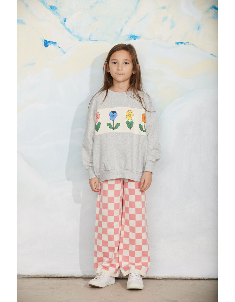 Mini Rodini Violas panel sweatshirt grey melange