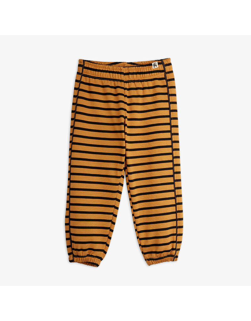 Mini Rodini Striped aop sweatpants brown